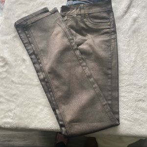 Christopher Blue Gray Coated Jeans Size 6